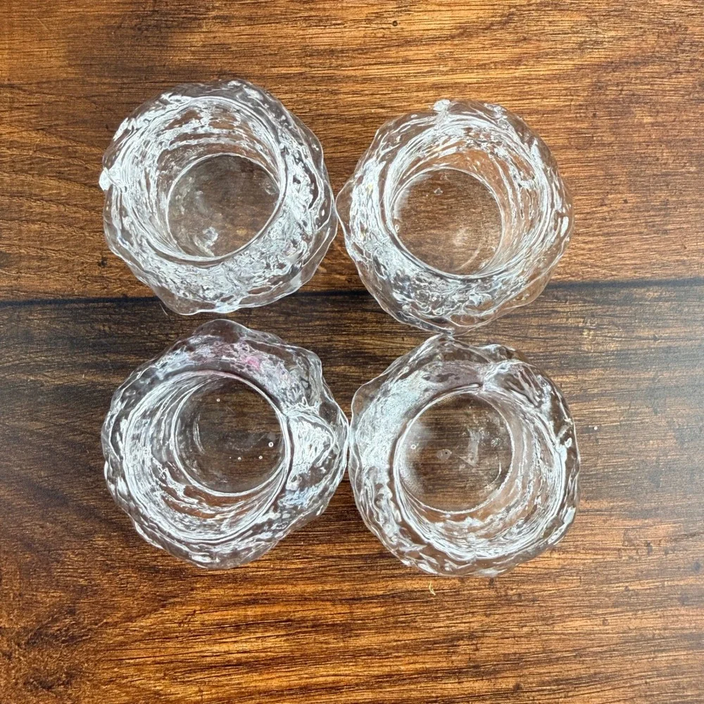 Kosta Boda Snowball Crystal Candle Holders Set of 7 Ann Wolff Sweden